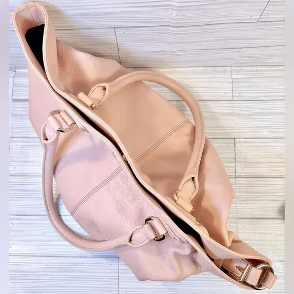 040-Cole Haan Peach Pebbled Leather Shoulder bag - Picture 7 of 12